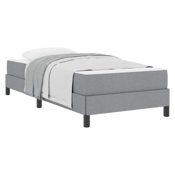 vidaXL Letto a molle con materasso Grigio chiaro 80 x 200 cm Tessuto