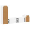 vidaXL Set mobile TV Montaggio a parete 4 pcs Bianco Legno multistrato