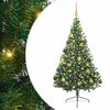 vidaXL Albero di Natale artificiale con luci integrate Verde 180 cm