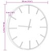 vidaXL Orologio a Parete Marrone &Oslash;39 cm in Ferro e Legno Multistrato
