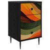 vidaXL Armadio da Notte BONN Rovere Nero 36 x 33 x 61 cm
