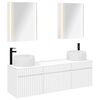 vidaXL Set di Armadi da Bagno 5 pcs Bianco 53 x 15,5 x 70 cm