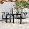 vidaXL Set da Pranzo da Giardino 5 pz Nero