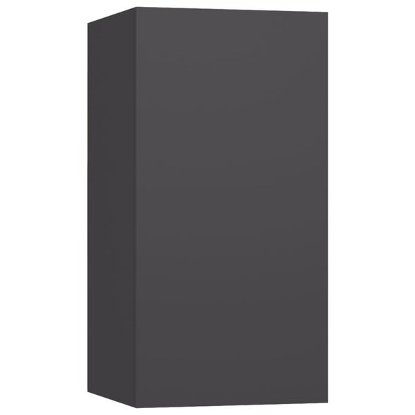 vidaXL Set Mobili Porta TV 4 pz Grigio in Legno Multistrato