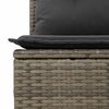 vidaXL Divano da giardino con cuscino Grigio Poly Rattan
