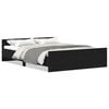 vidaXL Giroletto senza Materasso Rovere Nero 140x200 cm Truciolato