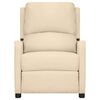 vidaXL Poltrona Alzapersona Massaggiante Crema in Tessuto