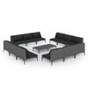vidaXL Set Divani da Giardino 13 pz Cuscini in Polyrattan Grigio Scuro