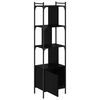 vidaXL Libreria Rovere Nero 44,5 x 30 x 154,5 cm Legno multistrato