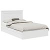 vidaXL Letto con Contenitore Bianco 120 x 200 cm Legno multistrato