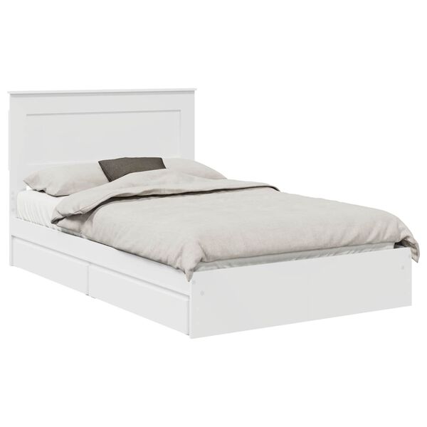 vidaXL Letto con Contenitore Bianco 120 x 200 cm Legno multistrato