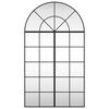 vidaXL Specchio da Parete Nero 80x140 cm Arco in Ferro