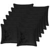 vidaXL Federa 12 pz HOUTEN Nero 45 x 45 cm Flanella