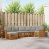 vidaXL Set divano sezionale con cuscino 7 pcs Grigio Naturale e Chiaro