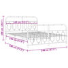 vidaXL Giroletto con Testiera e Pediera Metallo Bianco 140x190 cm