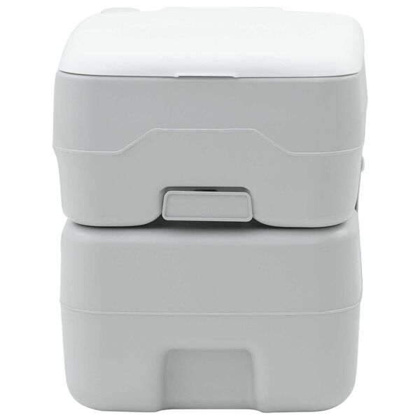 vidaXL Toilette da Campeggio Grigio e Bianco 41,5 x 36,5 x 42 cm