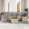 vidaXL Set Divano da Giardino 8 pcs Beige e Grigio Chiaro polyrattan