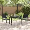 vidaXL Set da Pranzo per Giardino 3 pcs Nero Rattan in PE