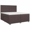 vidaXL Letto box spring con materasso Marrone Scuro 200 x 200 cm