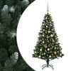 vidaXL Albero di Natale Artificiale con Palline 120 cm 150 LED