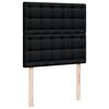 vidaXL Giroletto a Molle con Materasso Nero 90x200 cm in Tessuto