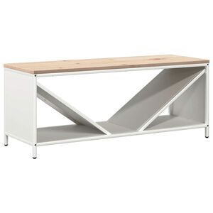 vidaXL Rastrelliera per Legna da Ardere con Piano Bianca 100x40x60 cm