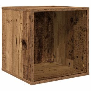 vidaXL Scatola per album in vinile Legno antico 37 x 36,5 x 38 cm