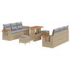 vidaXL Set Divano da Giardino 11 pz 8-Numero di posti