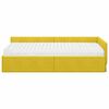 vidaXL Struttura Letto Angolare con Materasso 2 pcs Giallo Velluto