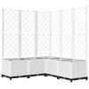 vidaXL Fioriera da Giardino con Graticcio Bianco 120x120x136 cm PP