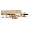 vidaXL Set di divani da esterno 6 pcs Bianco e Beige 79 x 79 x 37 cm