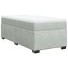 vidaXL Giroletto a Molle con Materasso Grigio Chiaro 80x200 cm Velluto