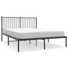 vidaXL Giroletto con Testiera in Metallo Nero 140x190 cm