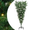 vidaXL Albero di Natale artificiale preilluminato capovolto con set di palline
