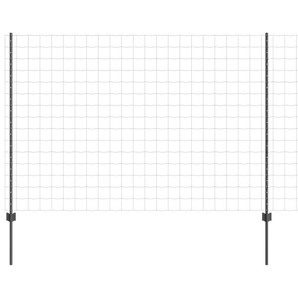 vidaXL Recinzione e Posto Grigio 1,5 x 10 m Acciaio