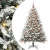 vidaXL Albero di Natale Artificiale Pre-illuminato con Set di Palline