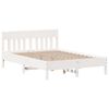 vidaXL Letto senza Materasso Bianco 120x190 cm Legno Massello di Pino