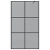 vidaXL Parete Doccia Walk-in Nero 115 x 195 cm vetro temperato