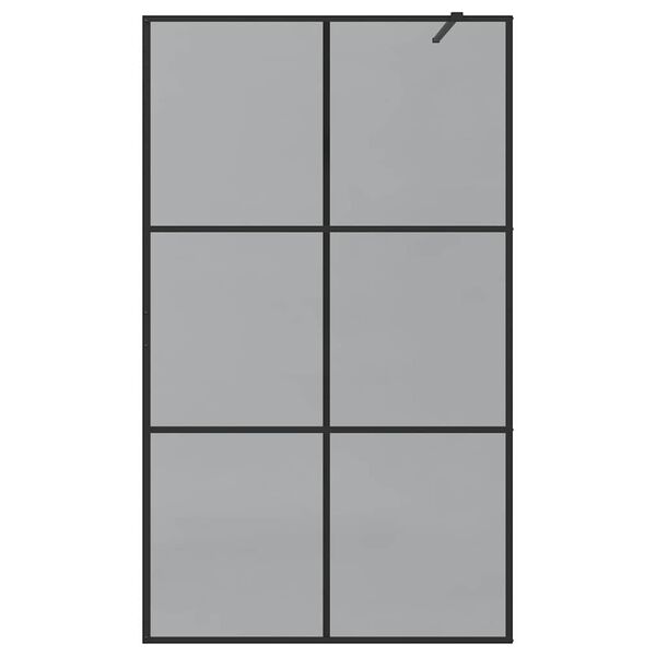 vidaXL Parete Doccia Walk-in Nero 115 x 195 cm vetro temperato