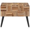 vidaXL Tavolino da Salotto Grigio 55x55x40cm Massello Teak di Recupero