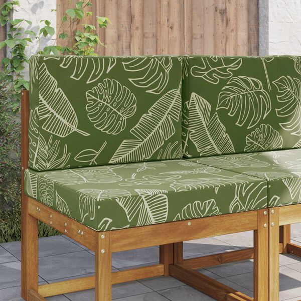 vidaXL Cuscino per divano da esterno 2 pcs Design a foglia Poliestere