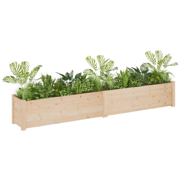 vidaXL Fioriere da Giardino 2 pz 200x31x31cm in Legno Massello di Pino
