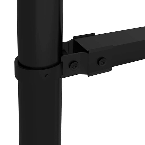 vidaXL Recinzione da Giardino con Punta a Lancia in Acciaio 714,5x150 cm Nero