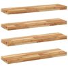 vidaXL Mensole da Parete 4 pz 80x20x4 cm Legno Acacia Rifinito a Olio