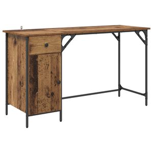 vidaXL Scrivania per computer Legno vecchio 131 x 48 x 75 cm