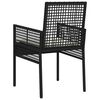 vidaXL Sedia da Giardino 2 pcs Nero 55 x 53 x 85 cm polyrattan