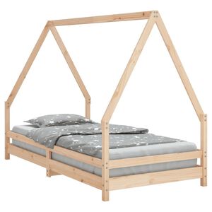 vidaXL Giroletto per Bambini 90x190 cm in Legno Massello di Pino