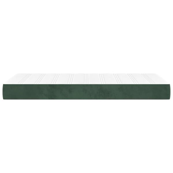 vidaXL Materasso a Molle Verde Scuro 90x200x20 cm in Velluto