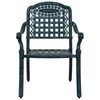 vidaXL Sedia da Giardino 2 pcs Verde 55 x 56.5 x 91cm Alluminio