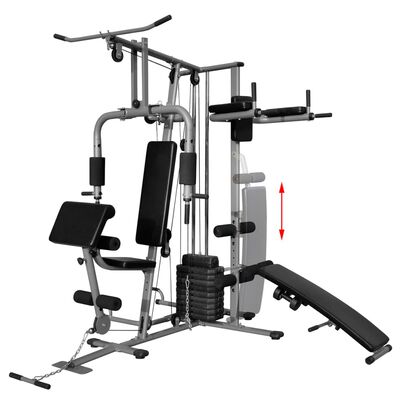 vidaXL Palestra Multifunzione Domestica Home Gym 65 kg